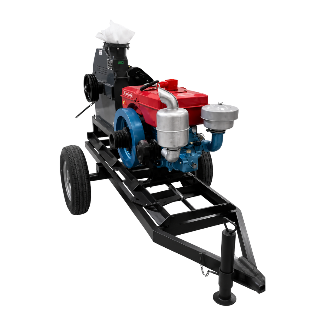 JF 60 forage chopper coupled to a diesel engine on an RVM-built trolley